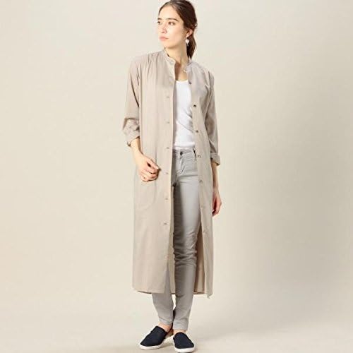 Amazon ビューティ ユース レディース Beauty Youth Bymc バンドカラーロングシャツワンピース ベージュ フリー 00 ワンピース チュニック 通販