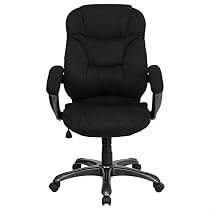 Flash Furniture GO-725-BK-GG High Back Black Microfiber Upholstered Contemporary Office Chair