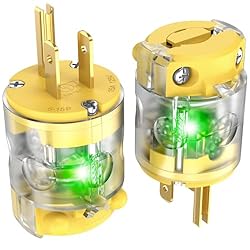 NEMA 5-15 Extension Cord Repair Ends Illuminated