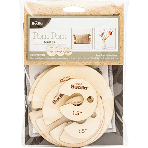 Bucilla 49111 Pom Maker, one, 6 Piece