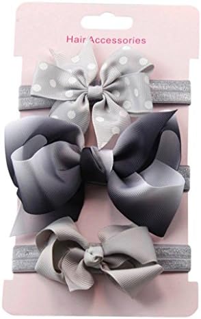 TATGB 3Pcs Kids Elastic Floral Headband Hair Girls baby Bow knot Hairband 11 Set