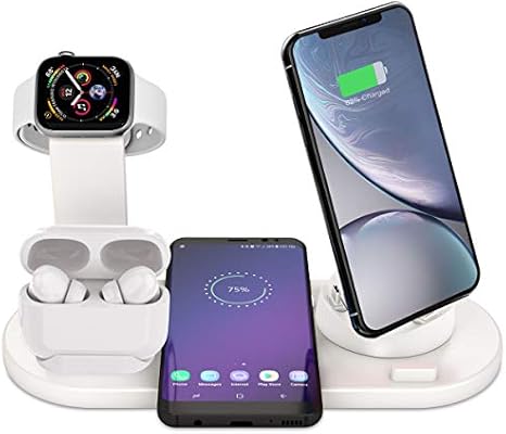 Estación de Carga Inalámbrica, Base de Carga 6 en 1 para Apple ...