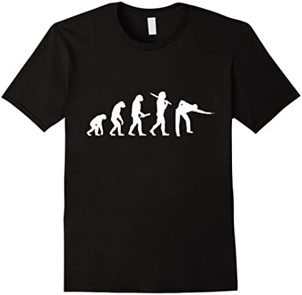 Mens Billiards 9 Ball Pool Snooker Evolution Funny Shirt XL Black