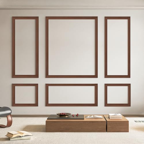 Art3d Vorgeschnittene Wandleisten, 6 Stück, fertig zum Zusammenbauen, Wandpaneele für Innenwanddekoration, Wohnzimmer, Schlafzimmer, Akzentwand – inst
