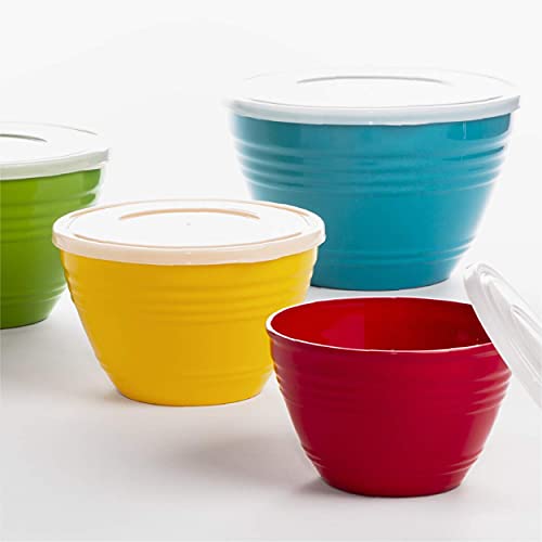BINO Plastic Mixing Bowls with Lids Set Plastic Mixing Bowl Set Prep