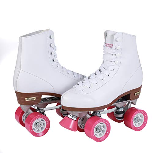 Chicago Women's Classic Roller Skates Premium White Quad Rink Skates