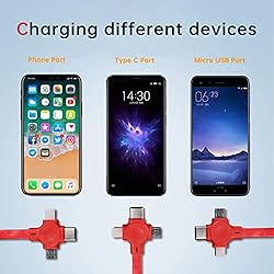 Gartmost 4 Pcs Three in One Charging Cable