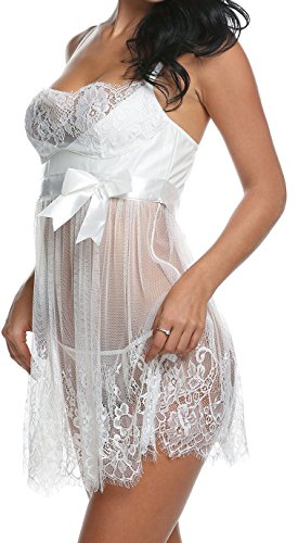 Blidece-Womens-Sexy-Bow-Lingerie-Lace-Babydoll-Transparent-Sleepwear-Splicing-Chemises-Plus-Size