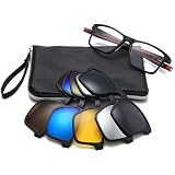 Lentes oftálmicos con clip sobrepuesto mágnetico para el sol 5 en 1  Polarizado Big Size Modelo 2302A. : Amazon.com.mx: Ropa, Zapatos y  Accesorios