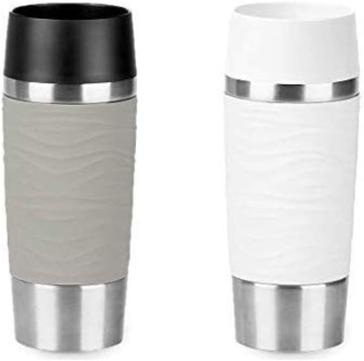 Emsa Travel Mugs Wave 2 x 360ml Grau + Weiß Amazon.de Küche & Haushalt