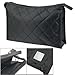 Women Zipper Closure Rectangular Makeup Purse Bag Black