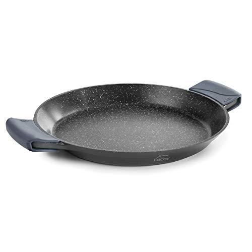 Lacor 25436 Paella Pan with Silicone Handles, Cast Aluminium