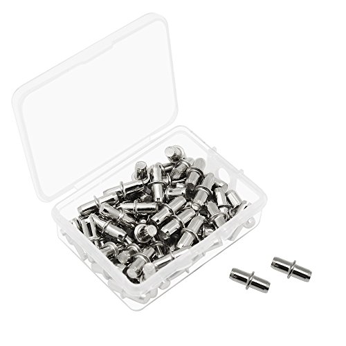 image for Hysagtek 50x 5mm Metal Shelf Support Pins, Pug in Shelf Pegs Studs Har