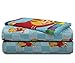 Daniel Tiger's Neighborhood Tiger Trolley 4 Piece Toddler Bed Set – Includes Comforter & Sheet Set Bedding - Super Soft Fade Resistant Microfiber (Official Daniel Tiger's Neighborhood Product)