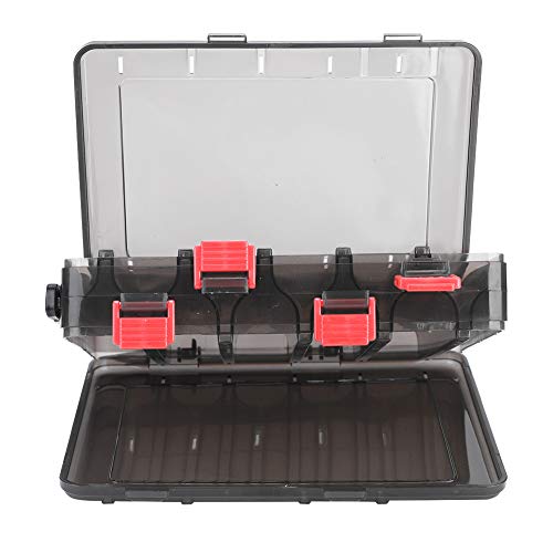 Dwawoo Fishing Tackle Box, Double-Sided Fishing Lure Tackle Box Fishing Bait Storage Container Fishing Accessories