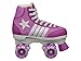New! 2016 Epic Star Pegasus Indoor Outdoor Classic High-Top Quad Roller Skates w/ 2 Pair of Laces (Purple & White)