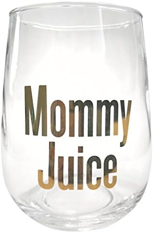 Funny Wine Glass For Women | Mommy Juice 16 oz | Novelty Stemless Wine Glass | Birthday Gift For Mom | Christmas, White Elephant Gift for Her, Co-Worker, Girlfriend Or Sister