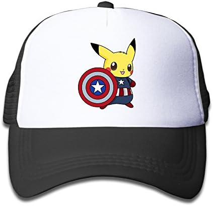 Captain Pikachu Pattern Kids Mesh Cool Hat
