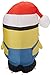 Gemmy Christmas Airblown Inflatable Minion Bob in Santa Hat Universal, 3.5 ft Tall, Yellow