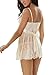 Ruzishun Sexy Lingerie for Women White Lace Nightwear Perspective Sleepwear Underwear (XL)