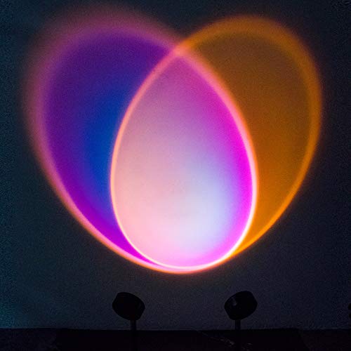 Sunset Projection Lamp, Livelit Sunset Light with 180° Rotation LED Projector Lamp, USB Supply Lamp Night Light for Living Room Bedroom Party Home/Wall Decor