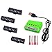 Wwman 4pcs 3.7V 500mah Batteries and 1to6 Battery Charger and 6pcs charging cable for JY018 WIFI EACHINE E52 Rc Quadcopter Drone Spare Parts