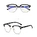 Unisex Blue Light Blocking Glasses Square/Half Frame Eyeglasses Frame Anti Blue Ray for Computer Game Eyewear