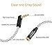 CableCreation 3.5mm Headphone Extension Cable, 3.5mm Male to Female Stereo Audio Extension Cable/90 Degree Right Angle Aux Cable with Gold Plated Connector, 1.5Feet /2-Pack