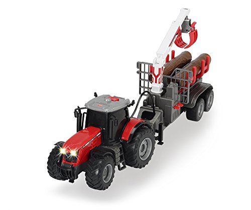 DICKIE 203737001 Traktor Massey Ferguson 8737" mit Anhänger