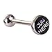 Mecoo Reveal Personality Surgical Steel Body Piercing Tongue Rings with Fancy Words (10 PCS MIX)