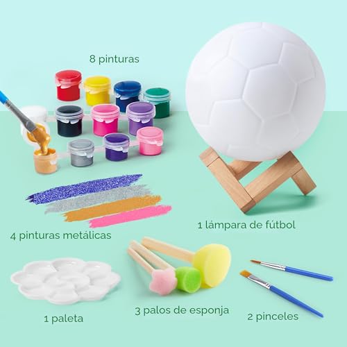 Klever Kits DIY Painting Set Football Lamp Kids Painting Set Creative Game for Kids Ages 6 7 8 9 10 11 12 Years Old