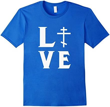 Men's I love the Orthodox Church shirt Medium Royal Blue