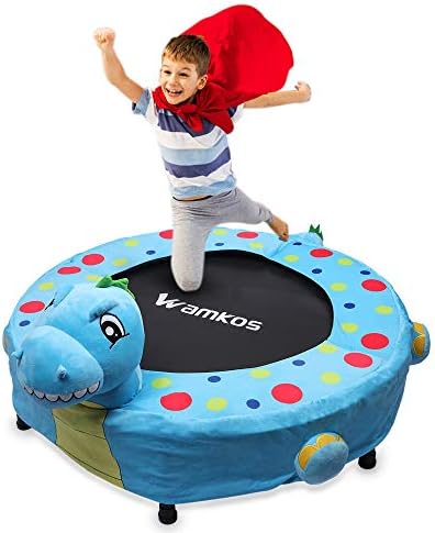 Wamkos 36" Foldable Kids Trampoline - Best Dinosaur Toys for Exercise and Play Indoor & Outdoor