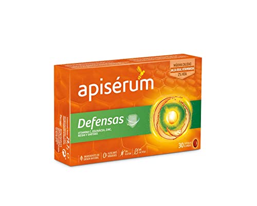 - Apisérum Defensas Cápsulas - Jalea Real con Vitamina C, Reishi y Shitake - Mantiene y Refuerza las Defensas - Tratamiento para 30 Días