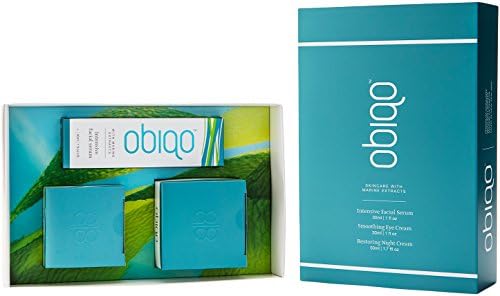 Obiqo Gift Box - Facial Serum, Smoothing EyeCream, Restoring Night Cream Combination