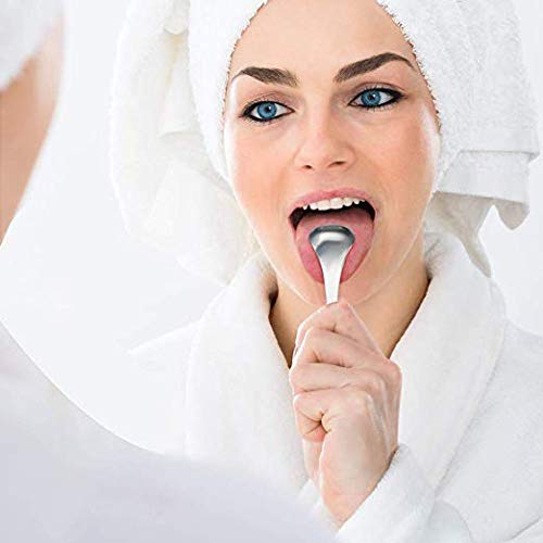 3 Pack Tongue Scraper Cleaner Stainless Steel Fresh Breath Tongue Scrapers Metal Tongue Scraping Cleaner for Oral Care (3Pack-Silver) - Thumbnail 7
