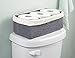 mDesign Knit Bathroom Storage Organizer Bin for Books, Toilet Paper, Hand Towels - On the Tank, Gray/Ivory