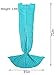 Kpblis Knitted Mermaid Tail 71-Inch–by–35-Inch Blanket Green