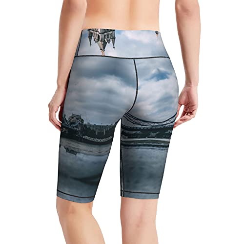 Inaayayi Hoge Taille Yoga Shorts Tower Bridge Panorama Engels Landmarks Skyline vrouwen Biker Shorts Yoga Workout… - Image 7