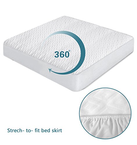 image for Marquess Waterproof Mattress Protector - Breathable Encasement Dust Mi
