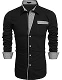 Men's Long-Sleeve Contrast Button-Down Shirt