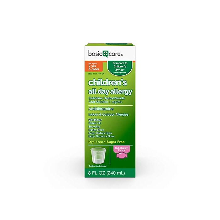 Basic Care Children's All Day Allergy, Bubble Gum