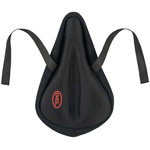 Skysper Gel Bike Seat Cover Soft Bicycle Saddle Cushion Padding for MTB with Water/Dust Resistant Cover, Black
