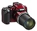 Nikon COOLPIX B700 20.2 MP 60x Opt Zoom Super Telephoto NIKKOR 4K Digital Camera Bundle Set w/ Rechargeable Battery, Charger, Euro Adapter etc (Red)