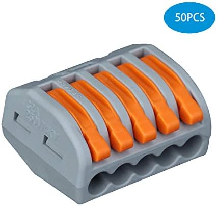 222-415 Lever Wire Nut Wire 5 Conductor Compact Connectors 50 Pack