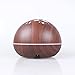 LUOYIMAN Humidifiers 300ml Cool Mist Humidifier Ultrasonic Aroma Essential Diffuser Automatic Shut-off with Variable Night Lights (Deep wooden color)