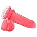 Doc Johnson Crystal Jellies - 8 Inch Ballsy Cock With Suction Cup Base - 8.6 in Long and 2.0 in. Wide - Dildo - Pink