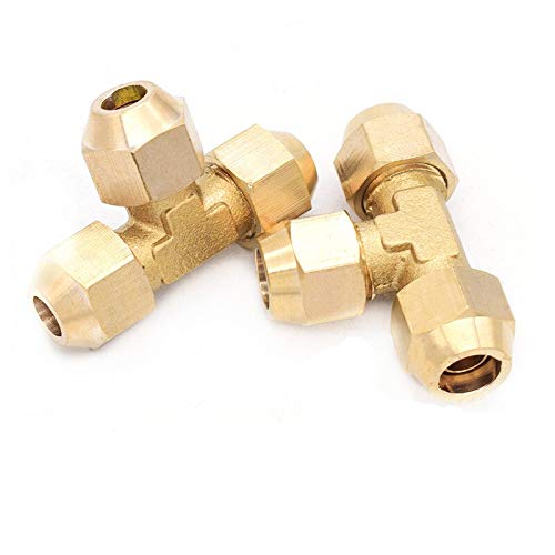 Pipe Fitting Flared Copper Pipe Fittings Tube OD 6/8/10/12/14mm Brass
