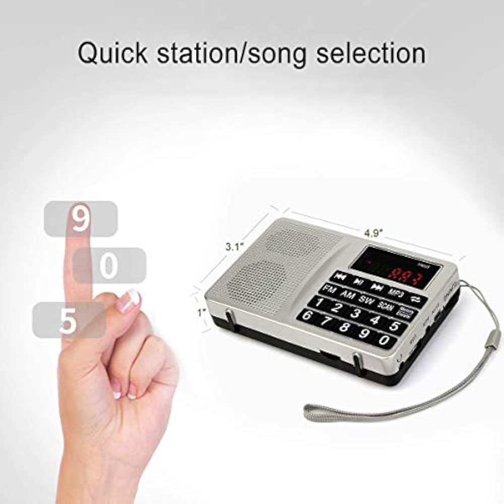 Radio Digital L-258 Onda Corta AM FM lee Micro-SD - Imagen 6