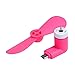 Lucoo 5Pin Portable Super Mute USB Cooler Cooling Mini Fan For Android Phone (Hot Pink)